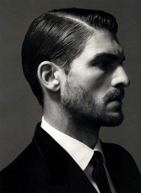 Nice side part hairstyle with long hair and taper haircut picture