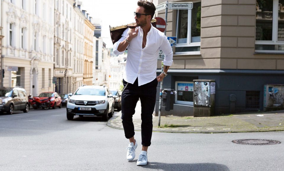 how to wear white adidas sneakers