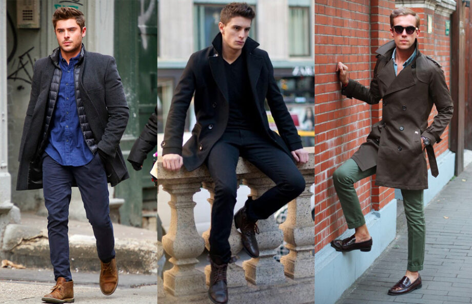 black boots with chinos
