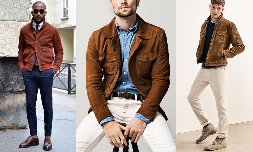 How To Wear A Suede Jacket Five Ways: Men's Outfit Ideas