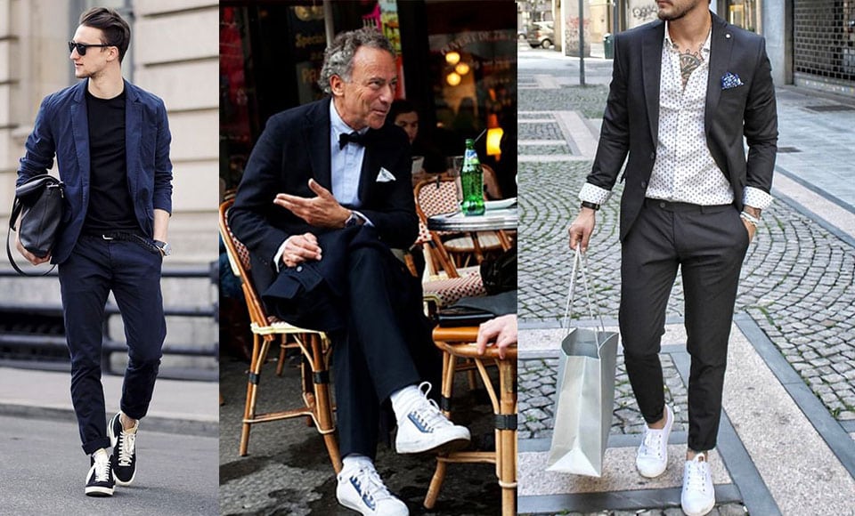 smart casual with sneakers