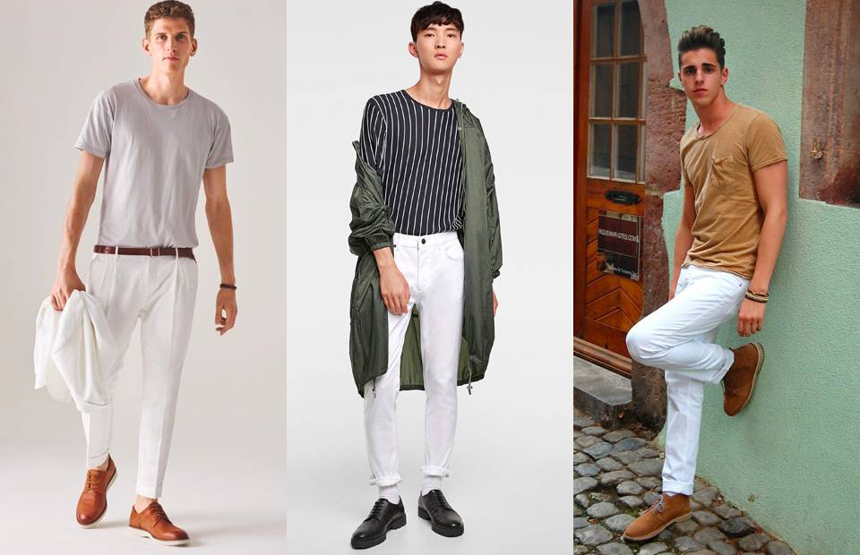 White trousers with a blue top - No Fear of Fashion