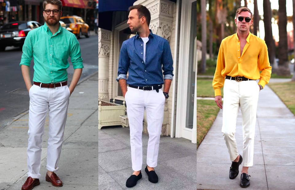 Total 93+ imagen white pants outfit men - Abzlocal.mx