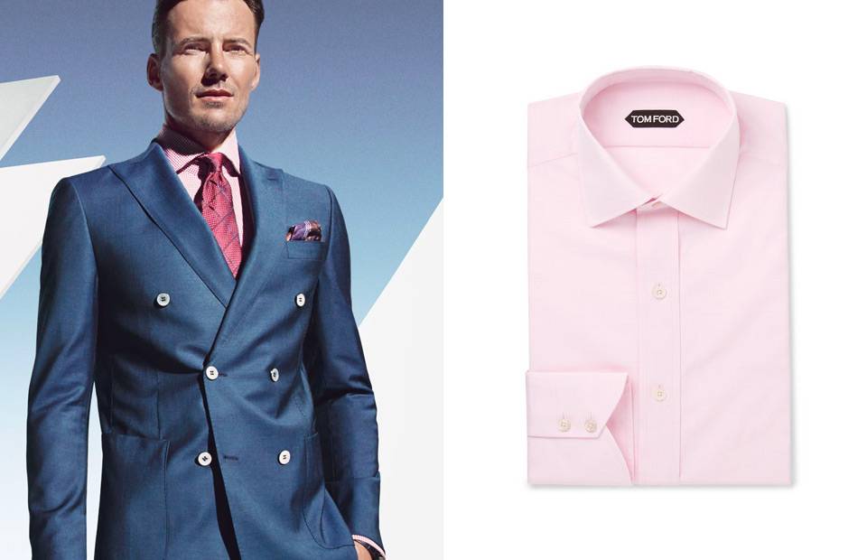 Blue Suit with Pink Shirt