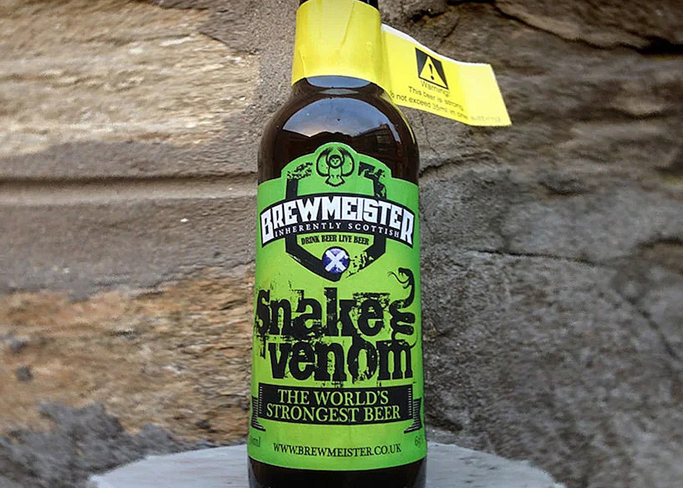Brewmeister’s Snake Venom: “The World’s Strongest Beer.”