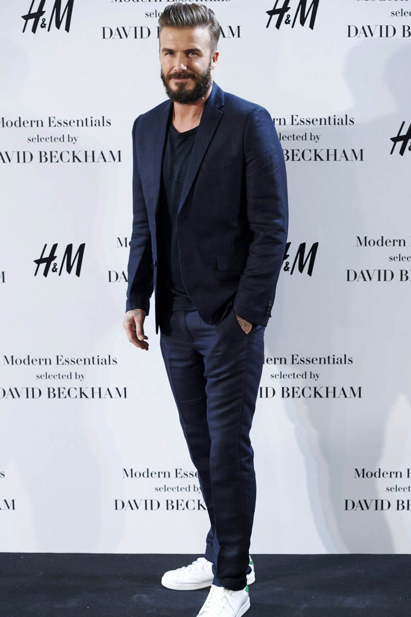 david beckham casual suit