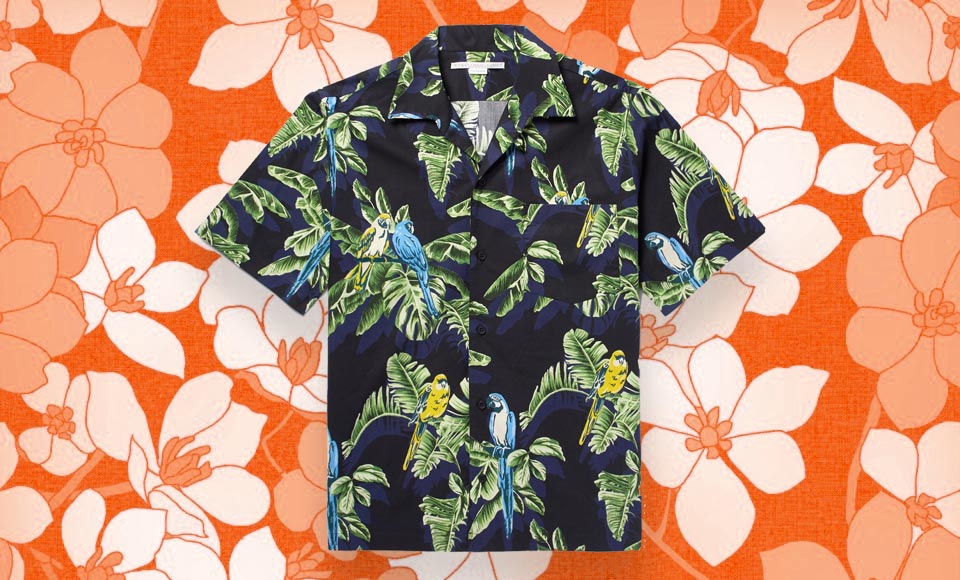 zara mens hawaiian shirt