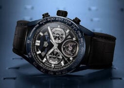 TAG Heuer Carrera: Luxury watch with leather strap.
