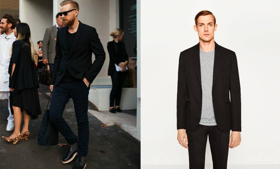 Which coloured blazer matches with black trousers and a black shirt for  parties  Quora