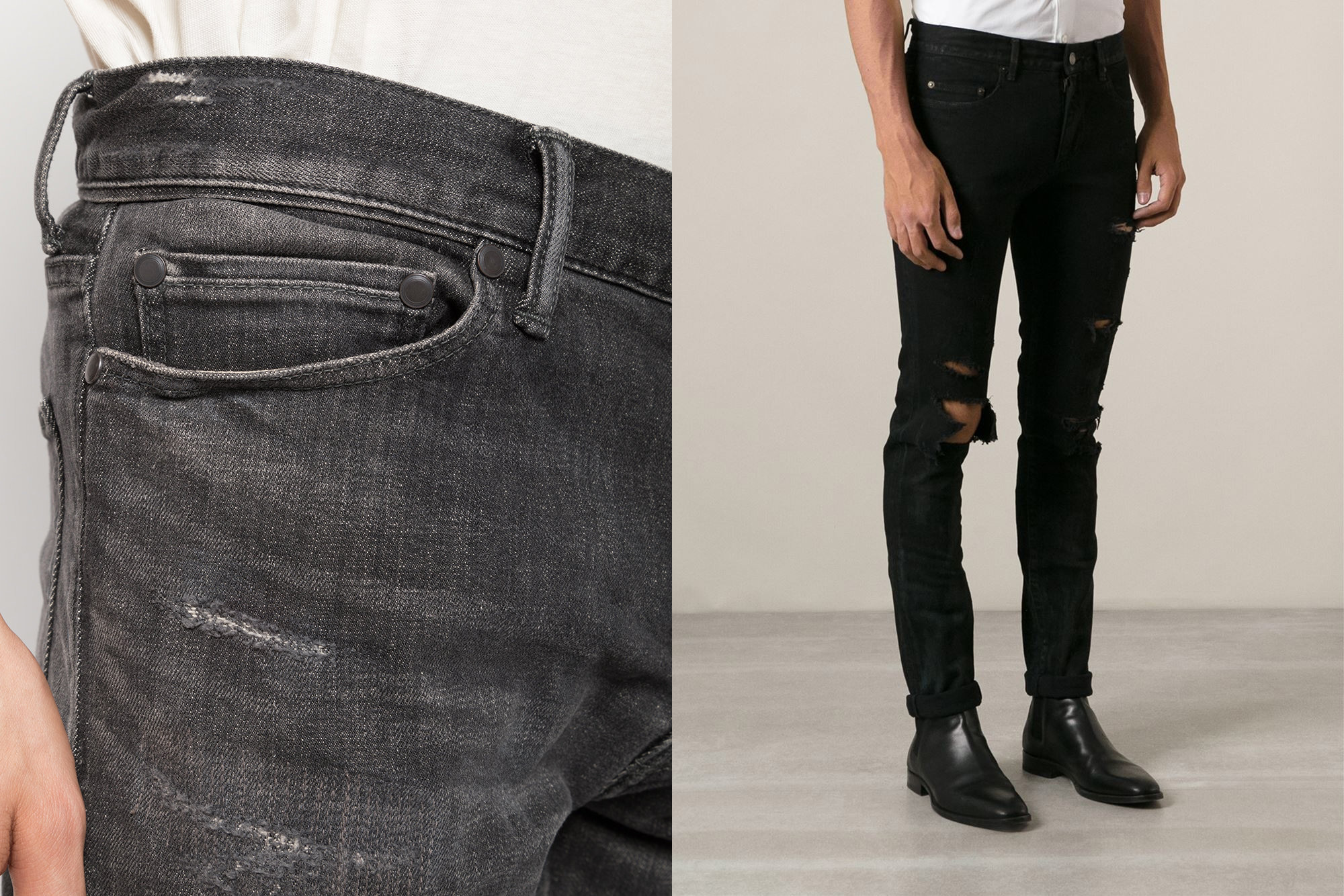 dark black denim jeans
