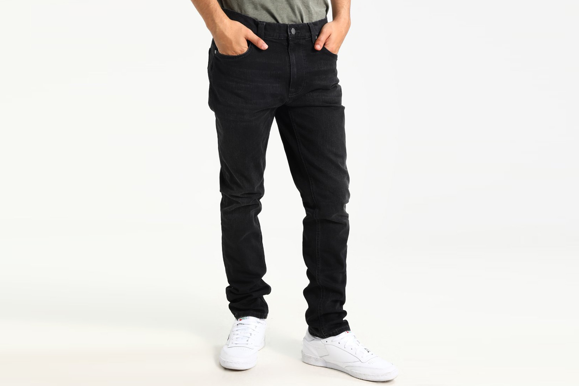 Men's Slim Fit Black Small V Bootcut Jeans | Rock and Roll Denim