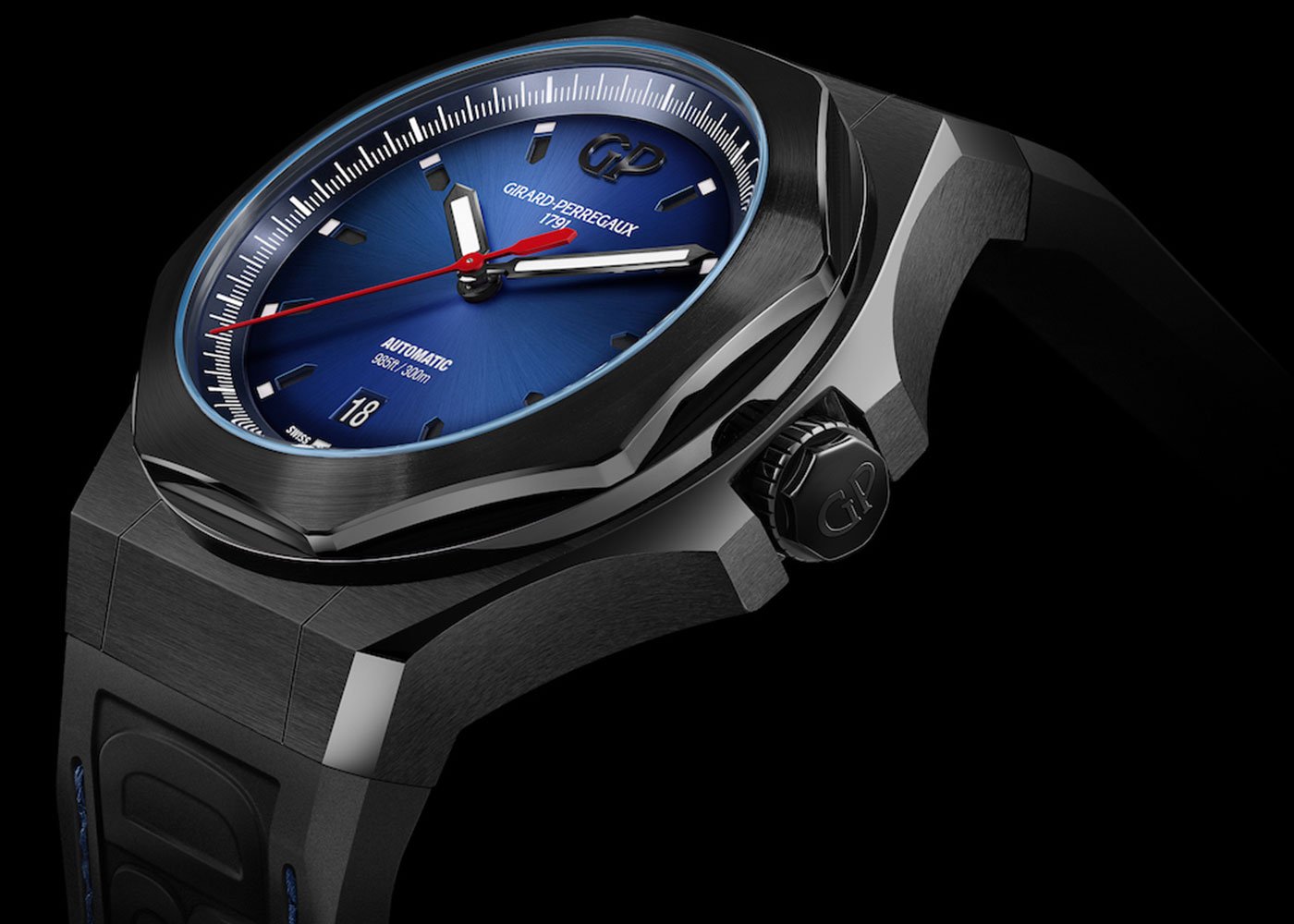 Girard-Perregaux Laureato Absolute showcases elegant features.
