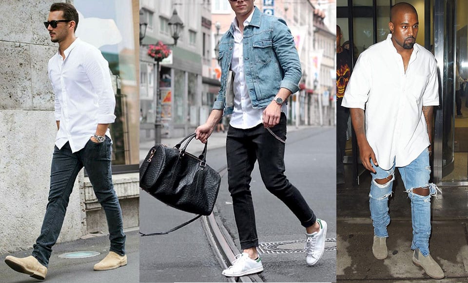 How To Wear Style Men S White Shirts
