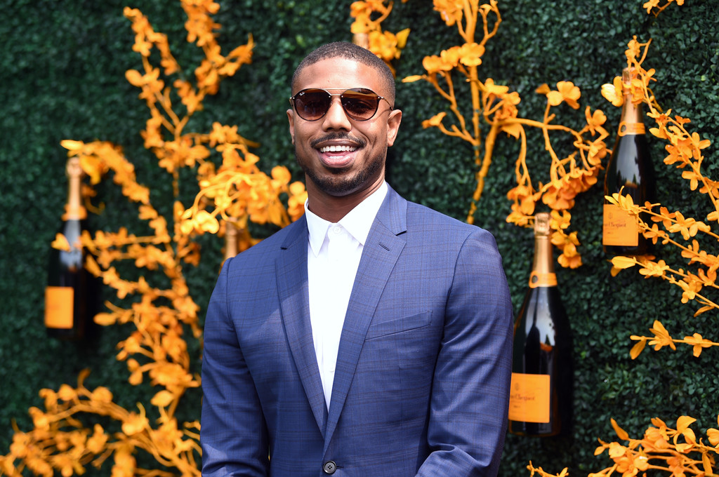 Prada - Michael B. Jordan wore a #Prada Blue navy wool and mohair double  breasted tuxedo and black stretch poplin shirt while attending the Critic  Choice Association's 5th Annual Celebration of Black