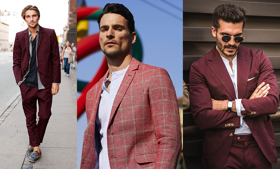 How To Wear & Style A Red Or Burgundy Suit