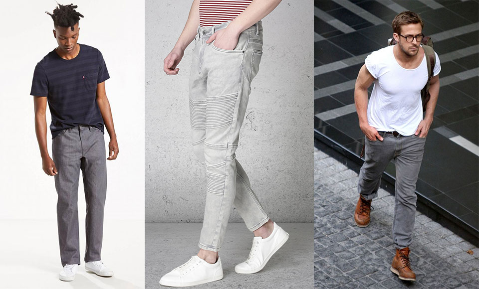 grey jeans mens style