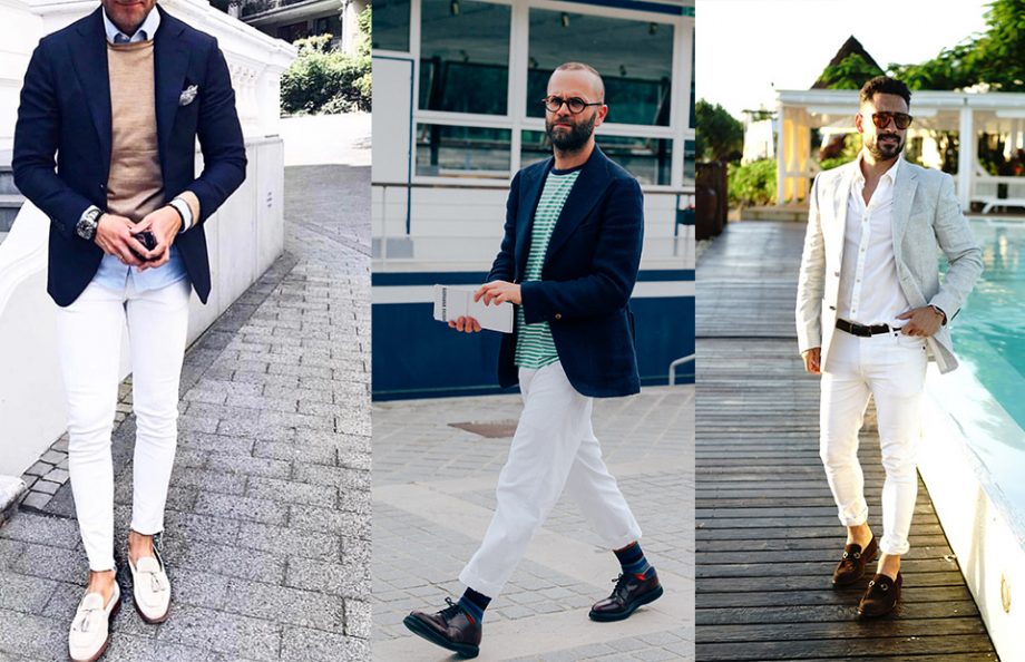 white denim outfit men