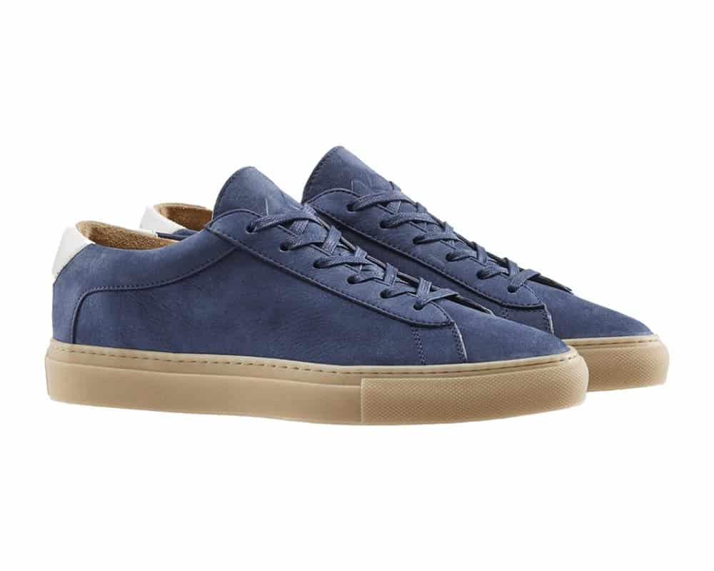 navy blue leather sneakers mens 
