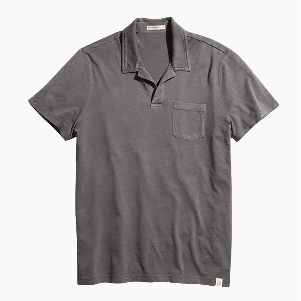 Gray men's polo shirt highlighted.