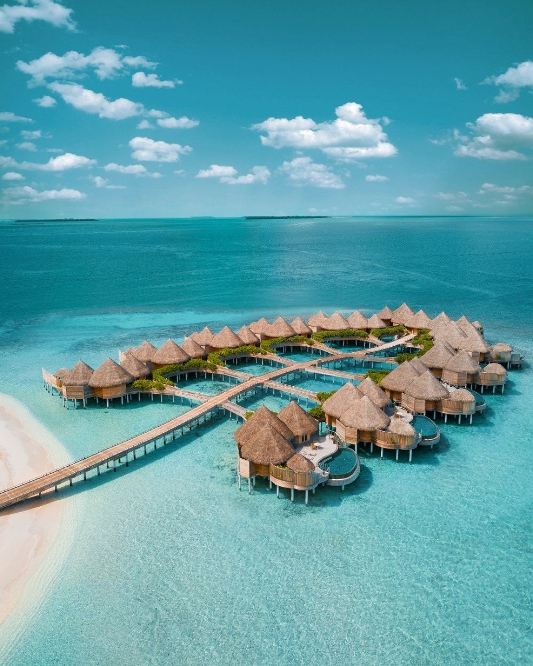 Nautilus Maldives Resort's floating villas.
