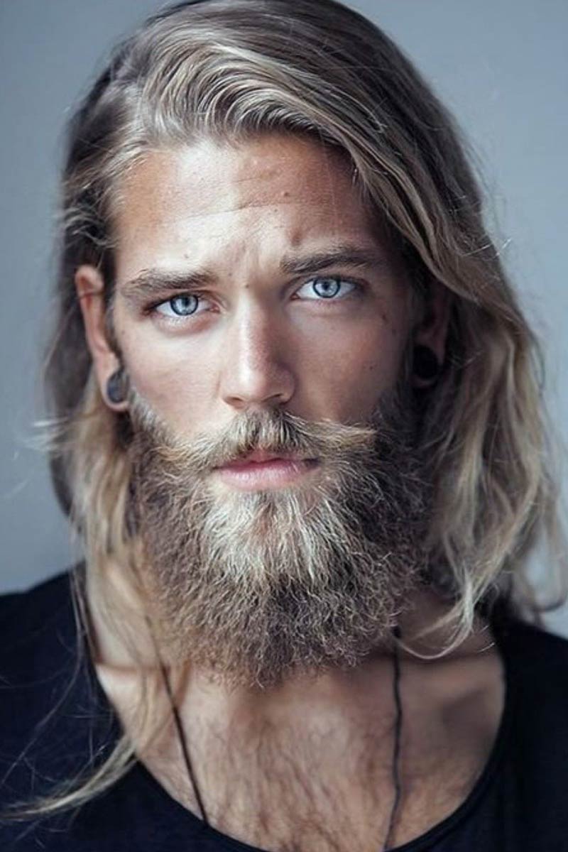 Men's long hairstyles - Side-part