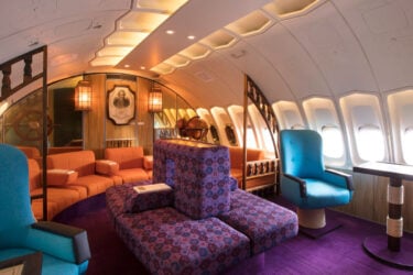 Enjoy a 1970s Qantas luxury experience aboard.