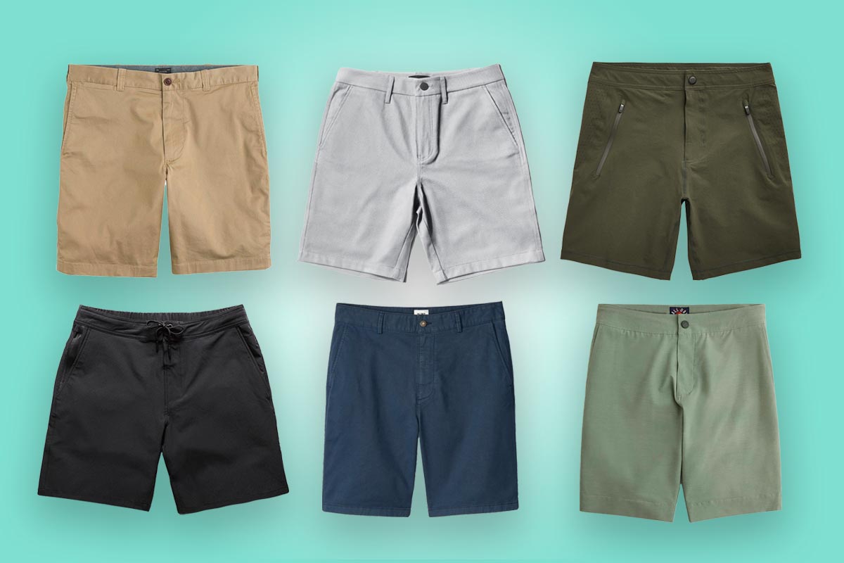 INSPI Chino Vintage Trouser Shorts for Men with Side Pockets Korean Sh