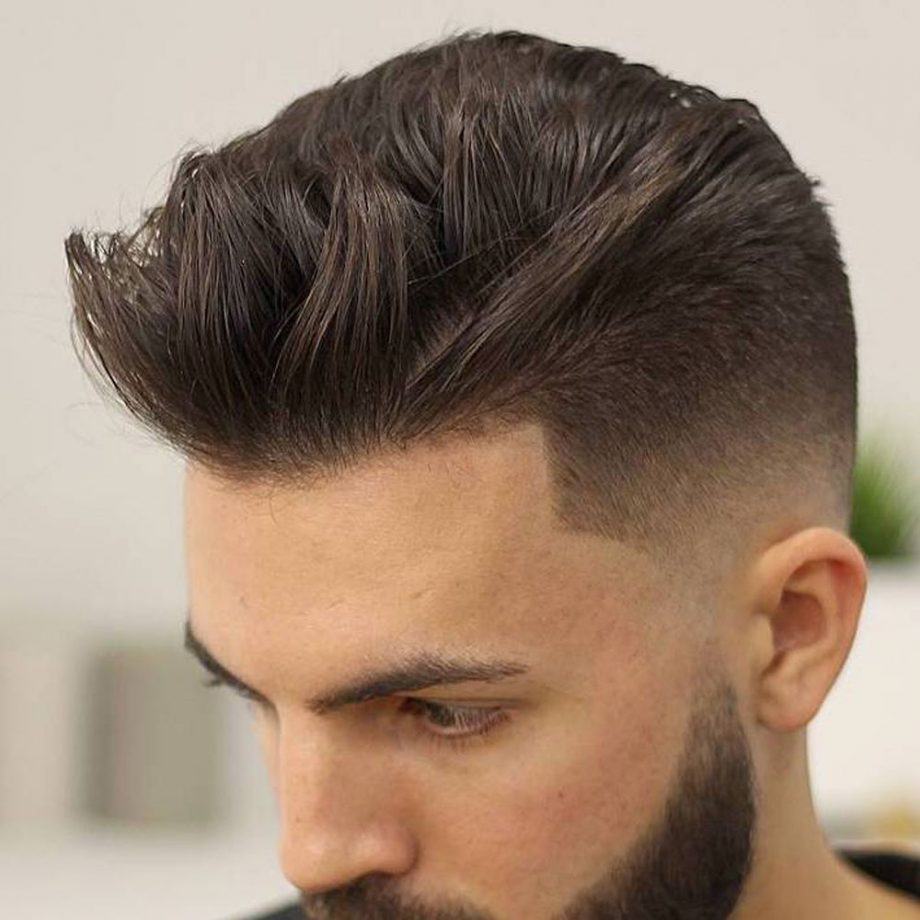 Men-with-medium-Quiff-hairstyle - Mens Hairstyle 2020