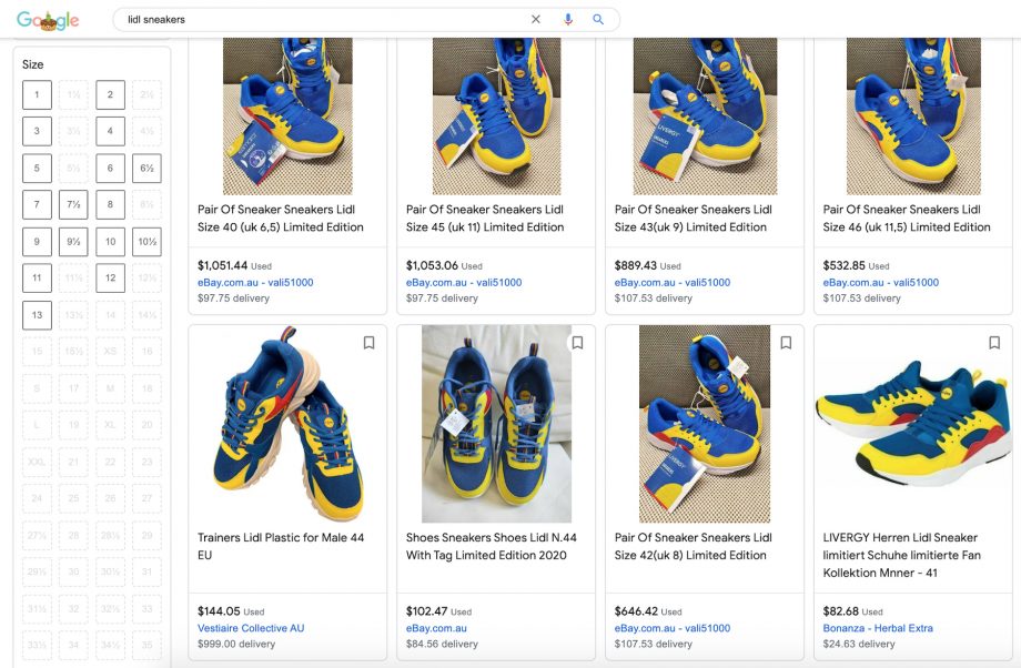 Lidl sneakers are getting a restock