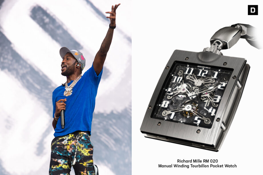 Meek Mill with his latest purchase, a Richard Mille Tourbillon po
