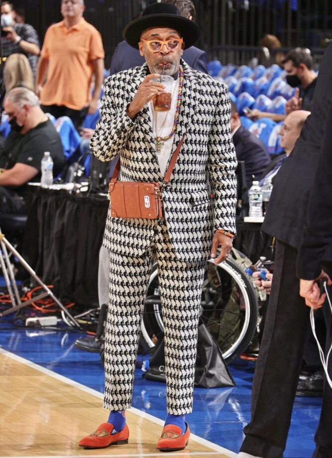 Spike Lee Wore $5,000 Louis Vuitton Suit For New York Knicks Season Opener  Against Boston Celtics