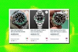 Three Rolex GMT-Master II watches listed globally.