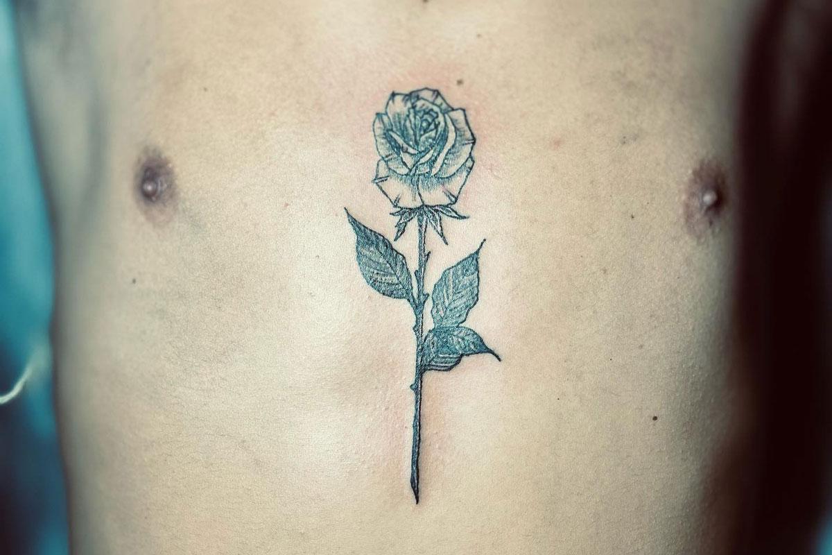 Rose tattoo chestpiece by Lokesh  TattooNOW