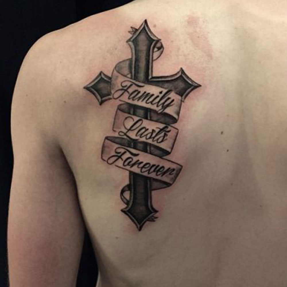family cross tattoos for men