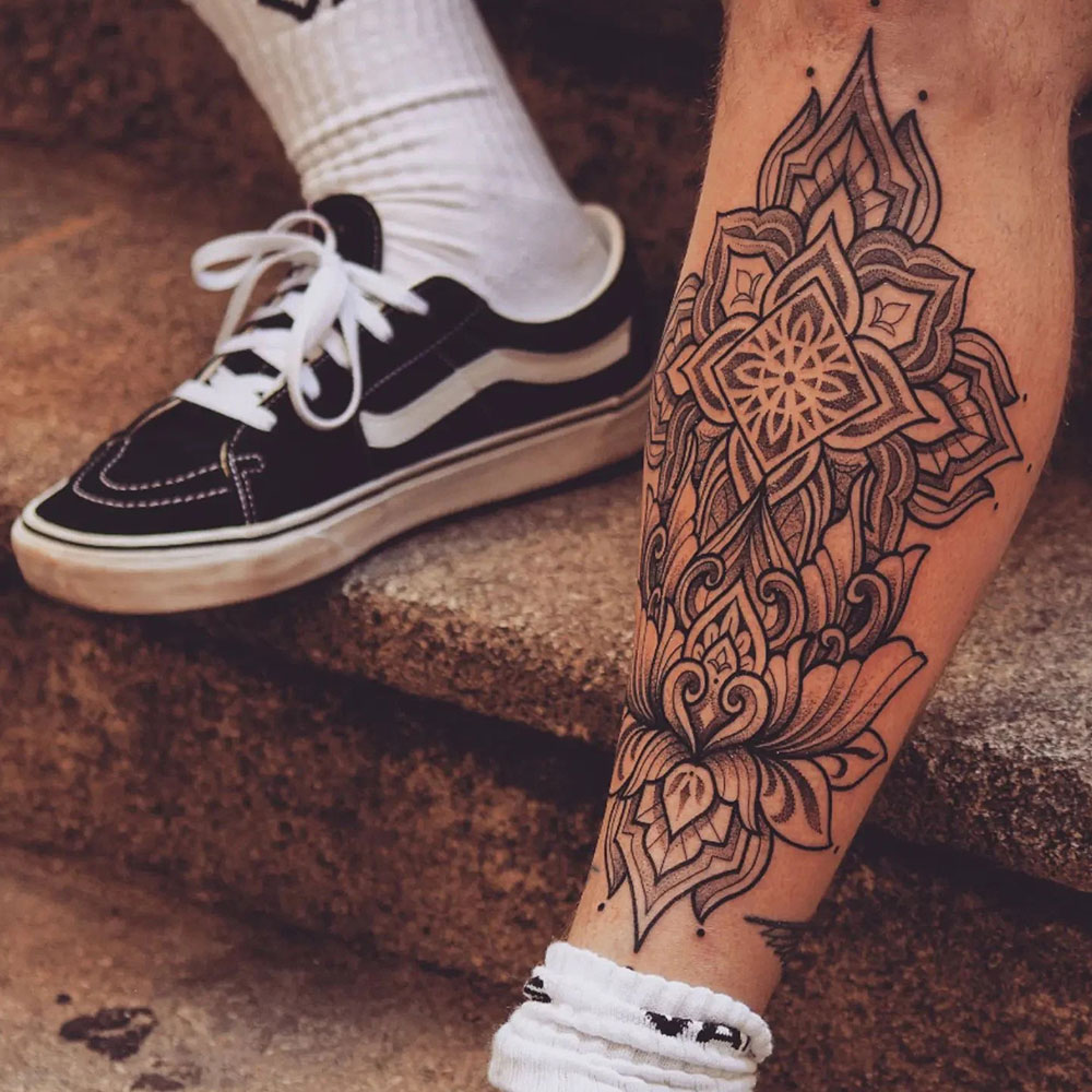Lilly Fine Tattoos on Instagram Calf leg tattoo by lillys fine tattoo