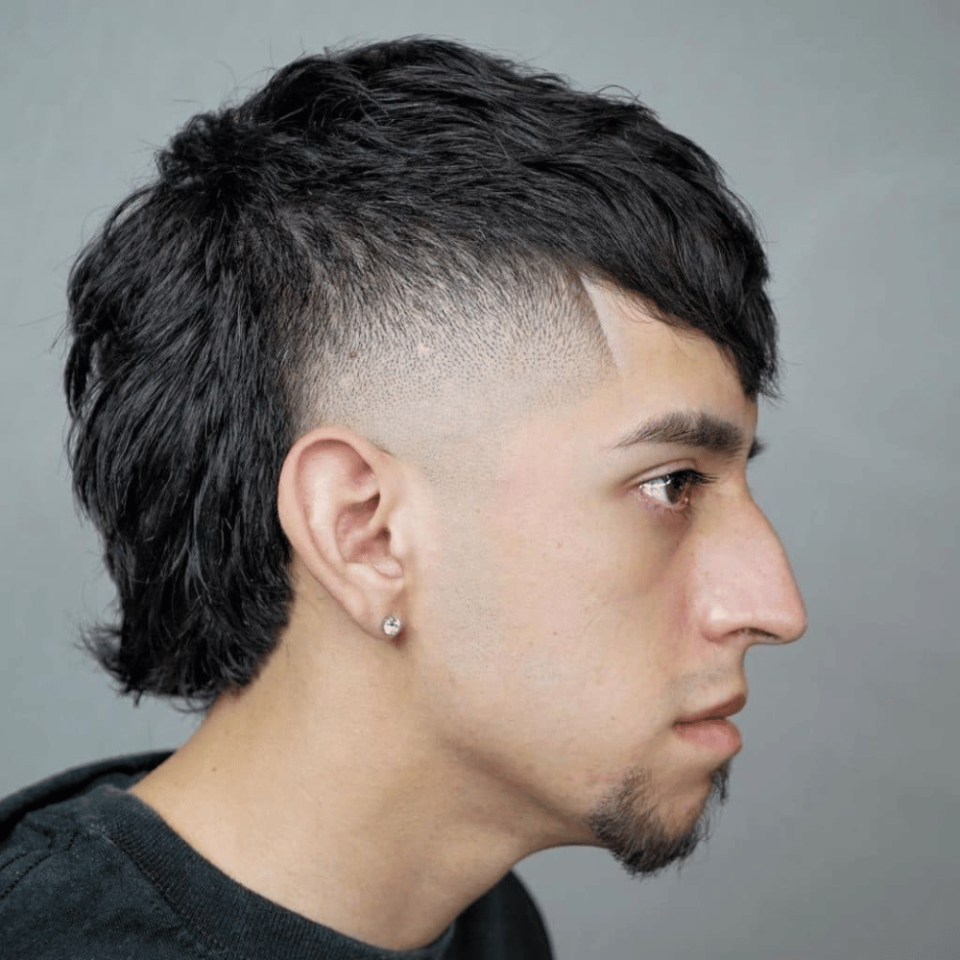 one side cut hair