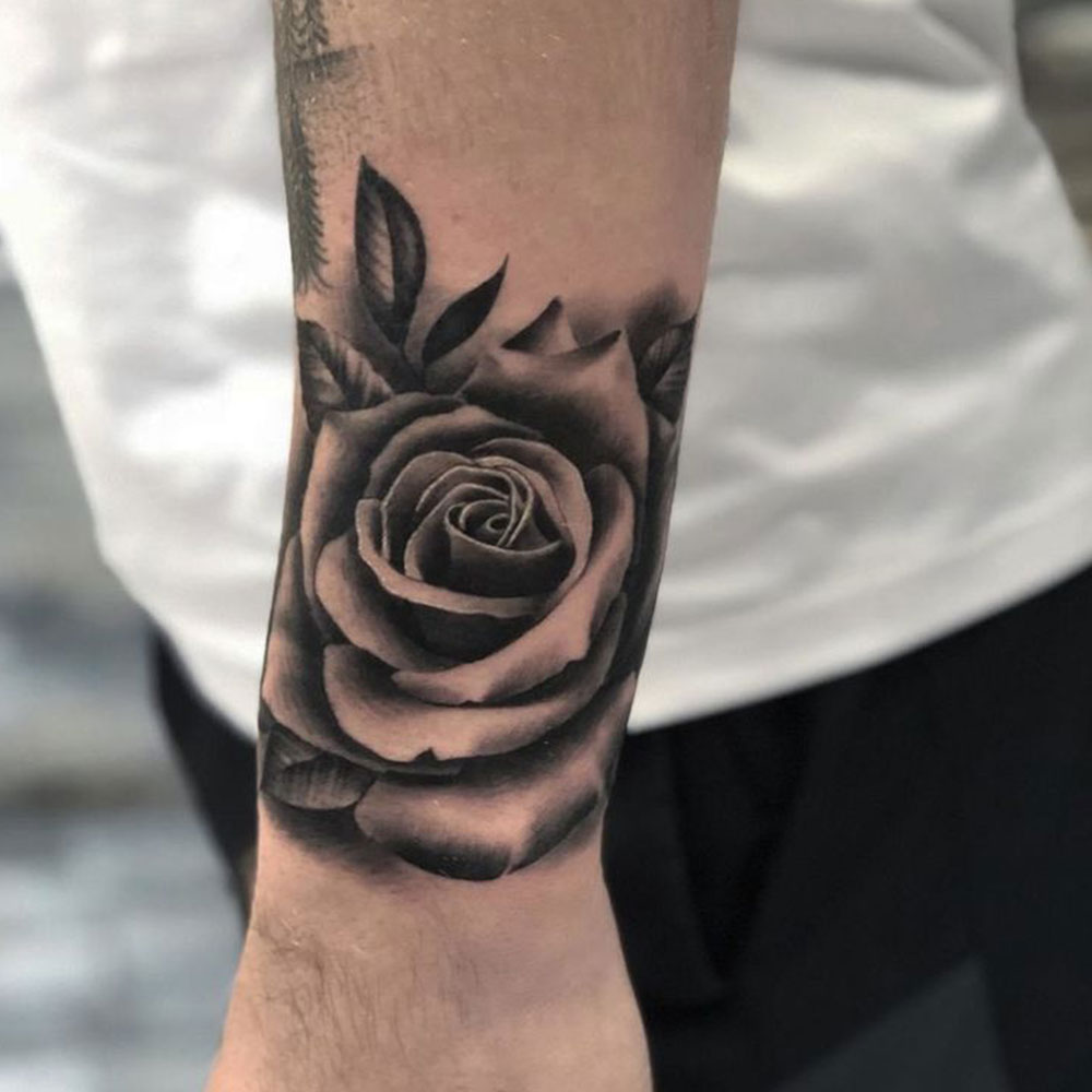 black rose wrist tattoos