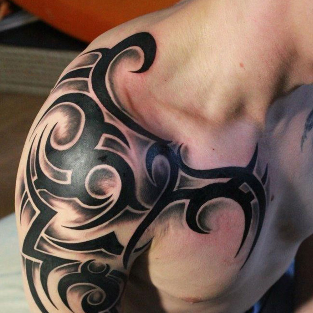 80 Tribal Shoulder Tattoos For Men  Masculine Design Ideas