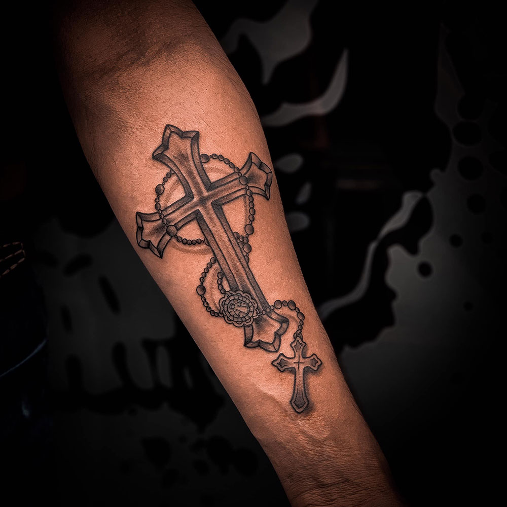 Cross tattoo for men on Pinterest