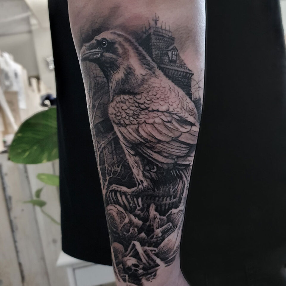 Crow Arm Tattoo