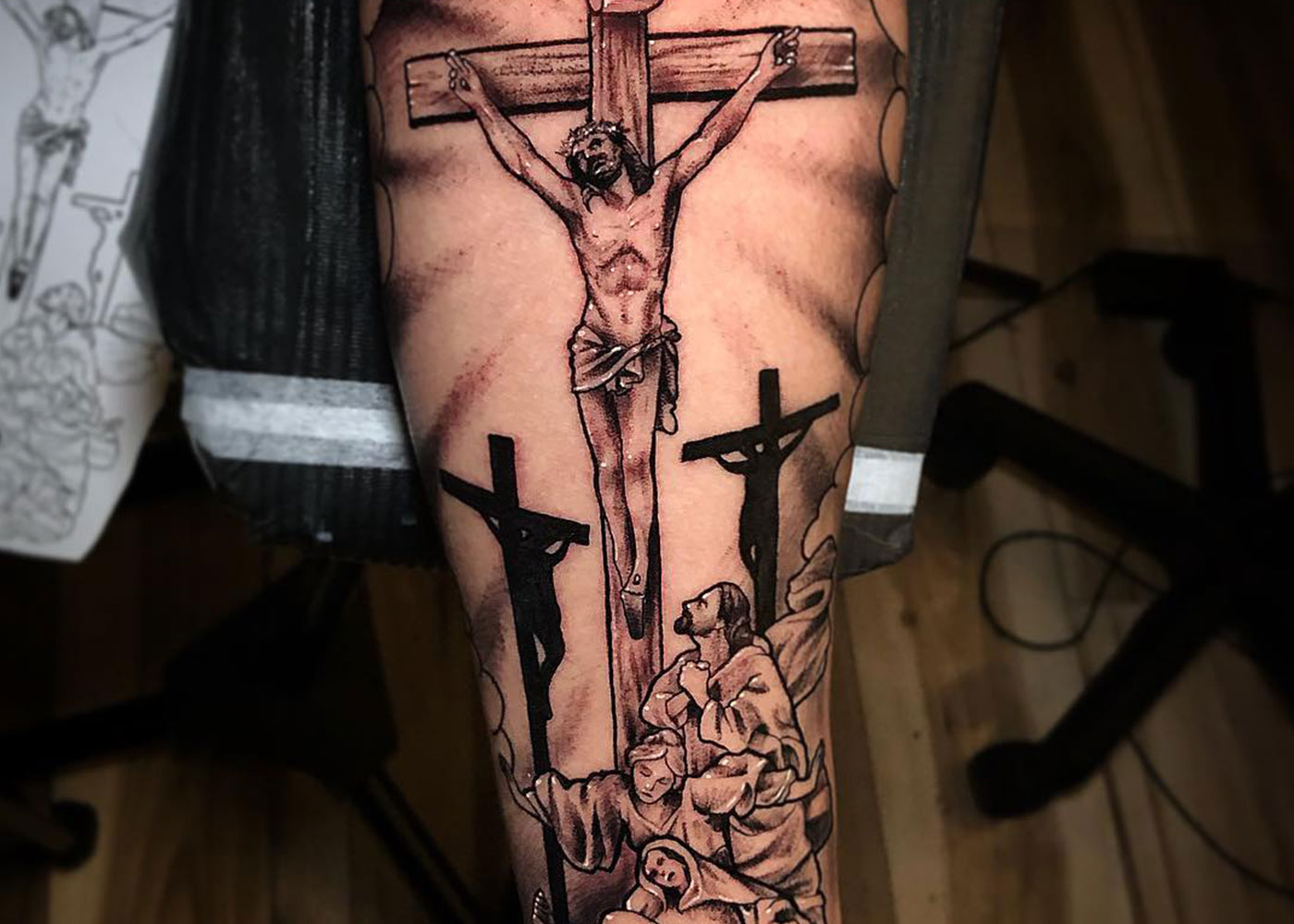 Cross tattoo for men