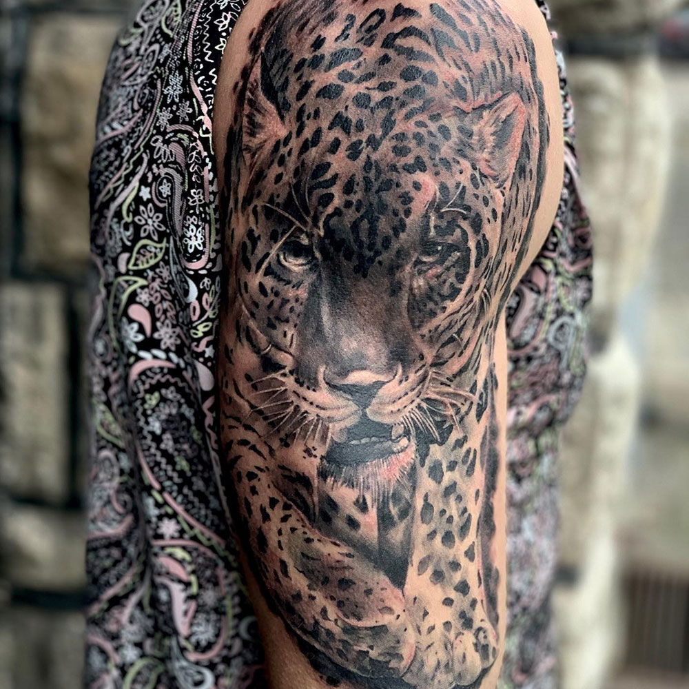Jaguar Sleeve Tattoo