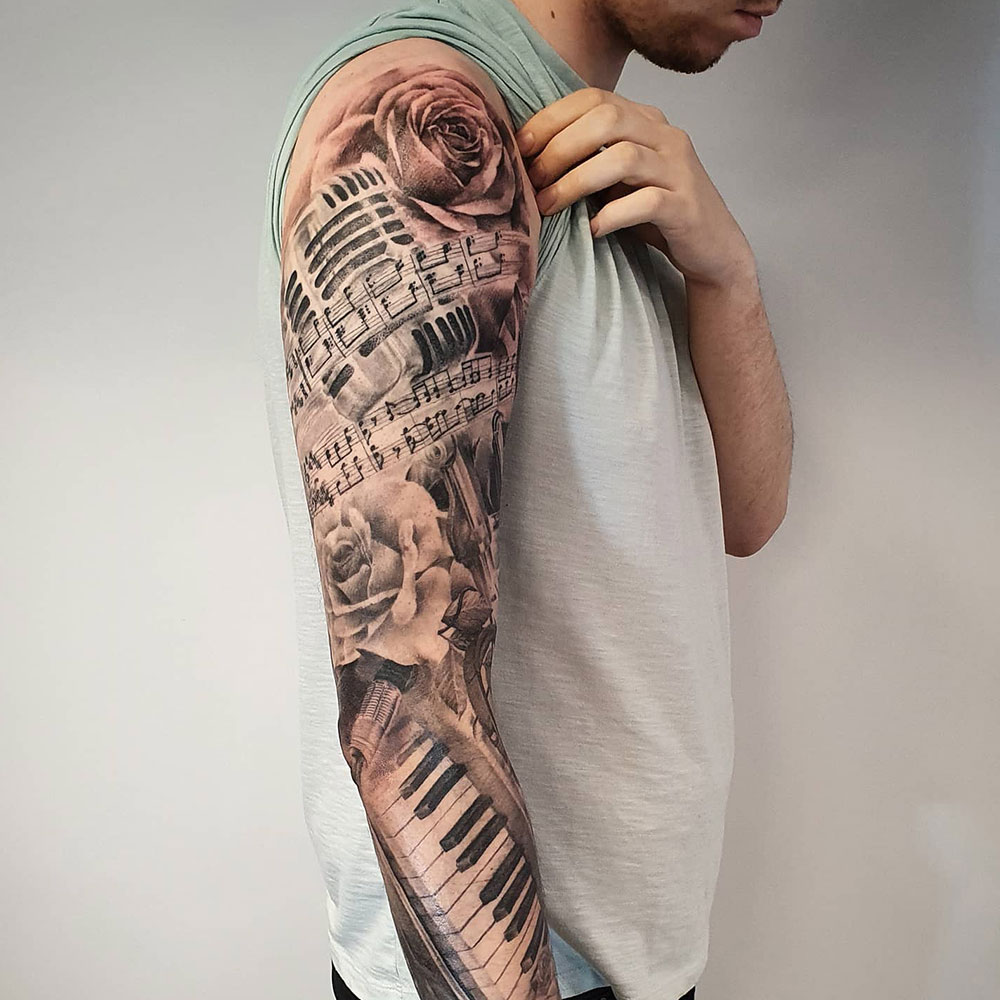 Share more than 84 full arm tattoo men best - in.coedo.com.vn