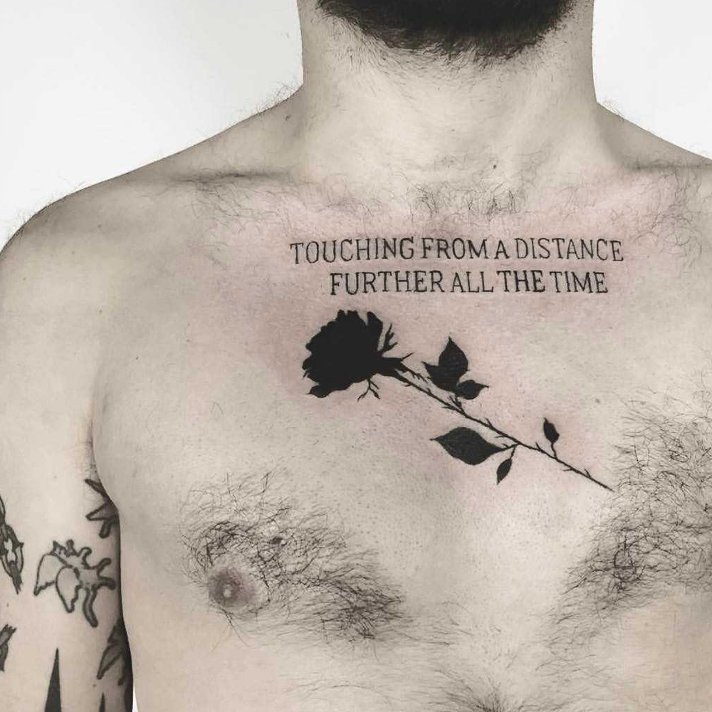 follow your dreams chest tattoo
