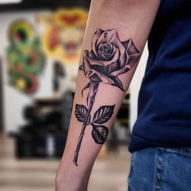 Awesome Rose Tattoo  InkStyleMag