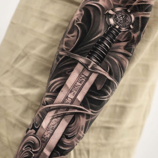 Premium Vector  Sword vector tattoo design