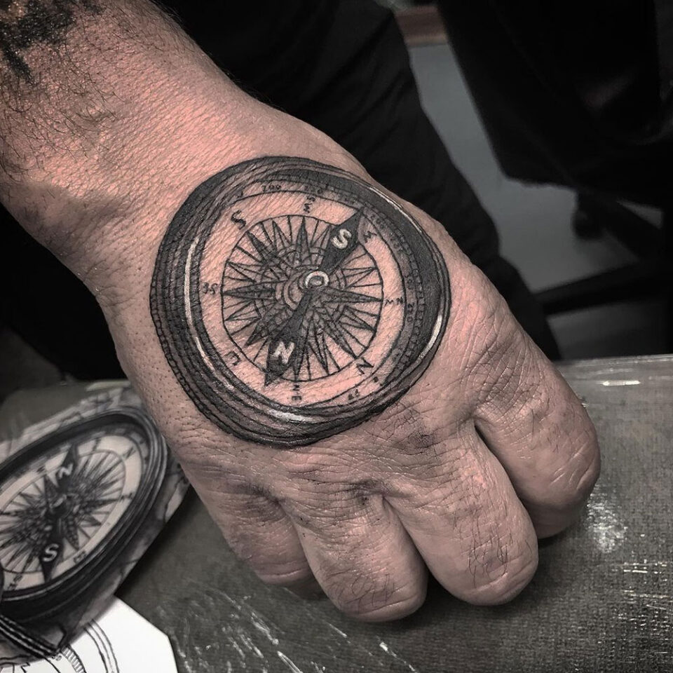 VarunaInkspirationTattoology  Anchor with compass Tattoo travel  hope calm loyalty faithfulness guidance for life anchor compass  direction north south east west varunatattoology artistslife  destinationcenter1 nandedcity 