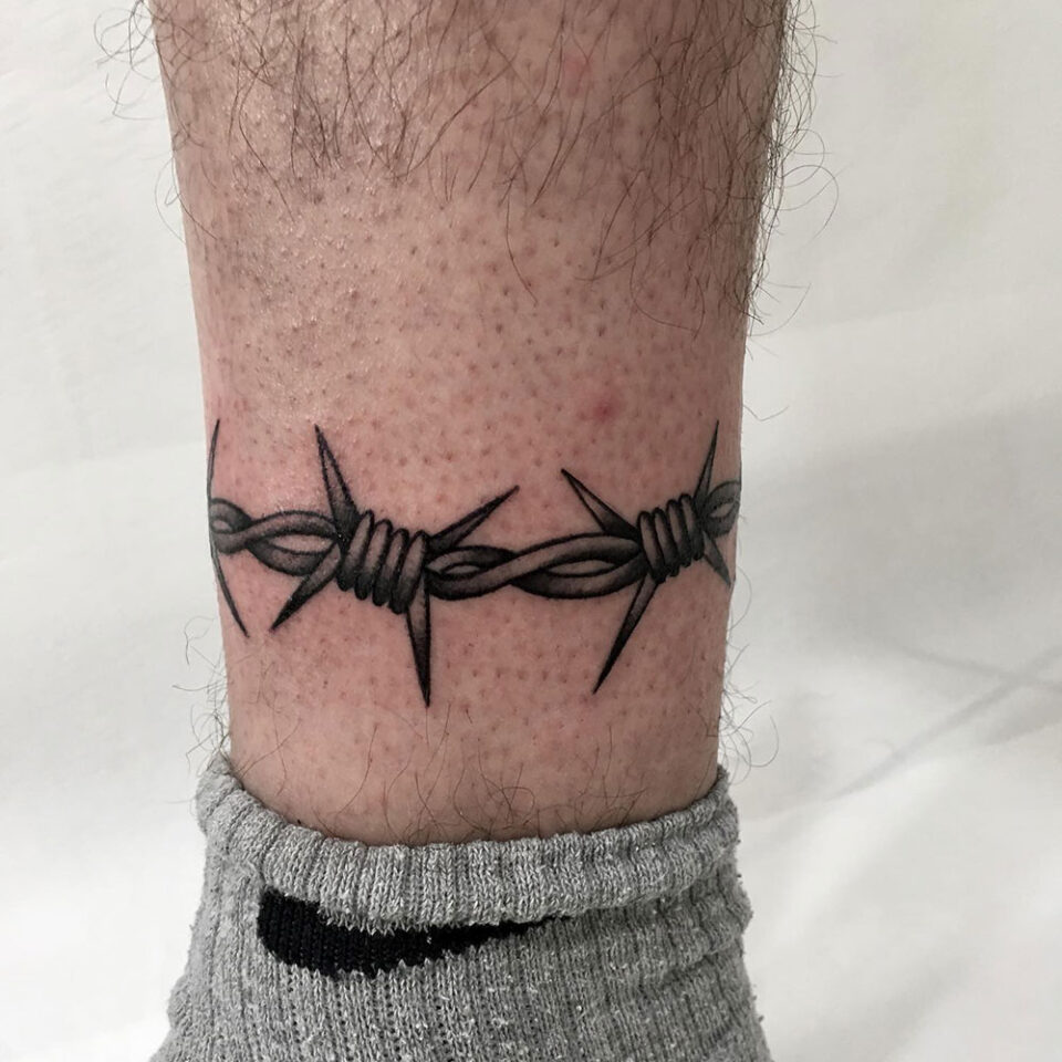 ankle tattoo barbed wireTikTok Search