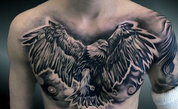 Eagle Soaring in the Sky Realism Tattoo Source @netluxury