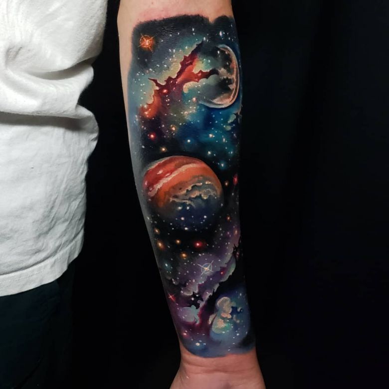 Space Nebula Realism Tattoo Tattoo Artist Tyler Malek / SOURCE @TYLERMALEK
